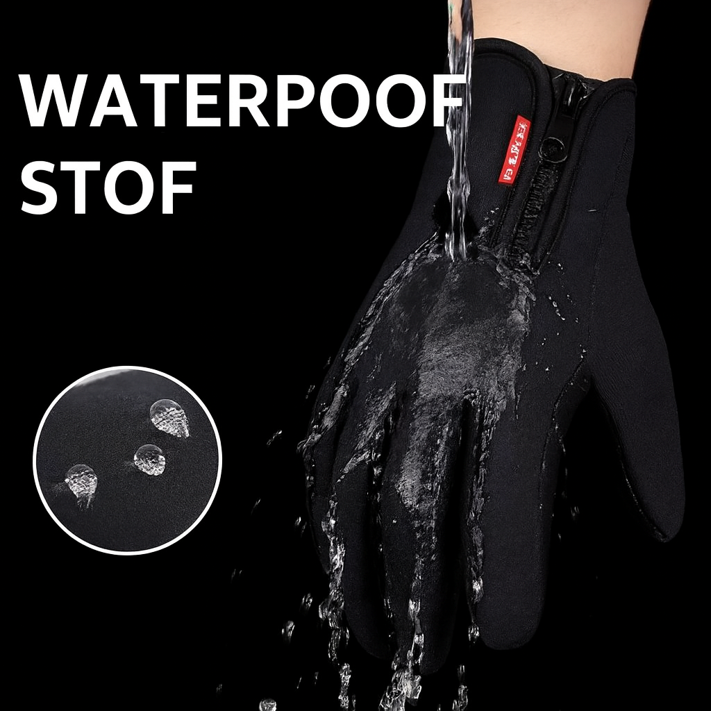 Waterafstotende Winter Handschoenen (Zwart)