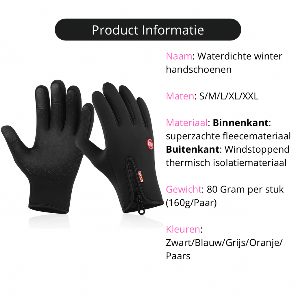 Waterafstotende Winter Handschoenen (Blauw)