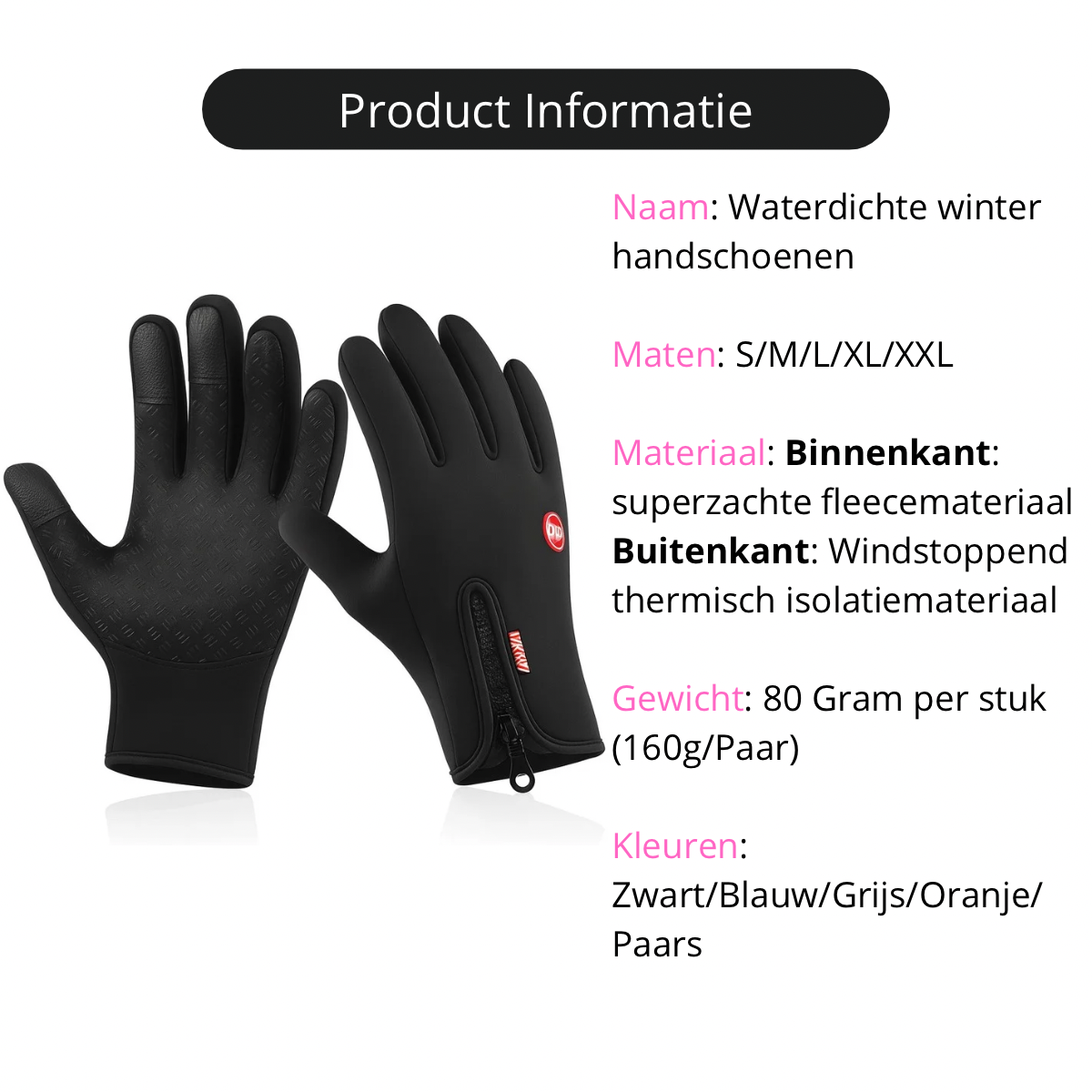 Waterafstotende Winter Handschoenen (Blauw)